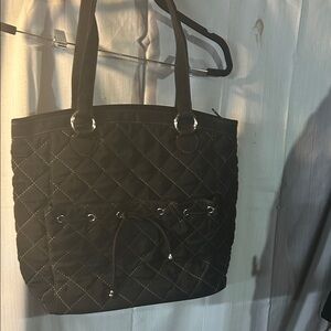Vera Bradley Quilted Black Tote